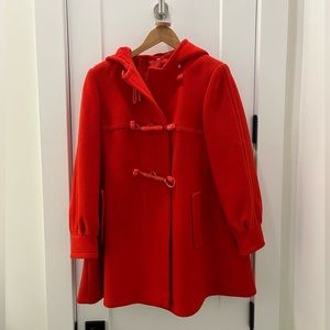 Vintage Red A-Line Wool Coat